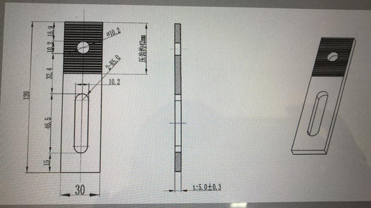 Pieza Plana para Tornillo Doble Hilo